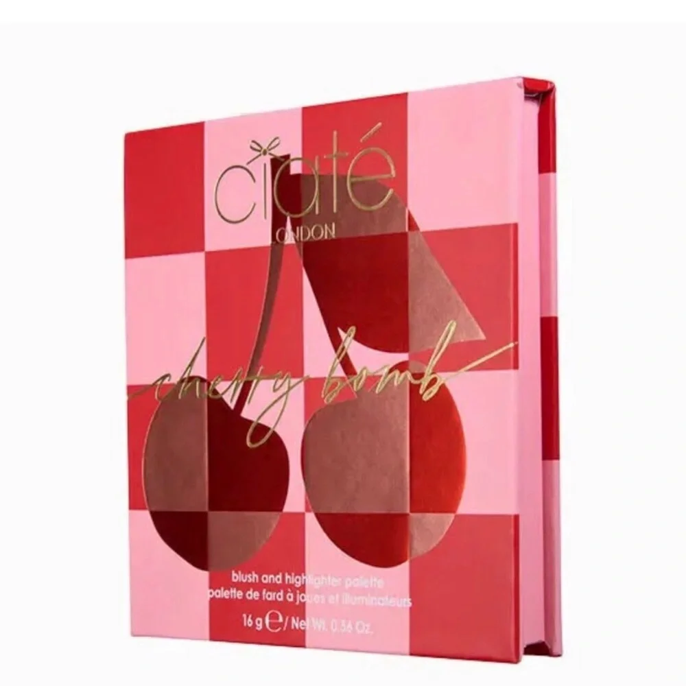 Ciate London Cherry Bomb Blush and Highlighter Palette NWT